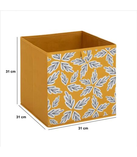 Lot de 6 boites de rangement FOLIA - L. 31 x l.31 x H. 31 cm - Jaune