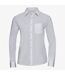 Russell Collection Ladies/Womens Long Sleeve Poly-cotton Easy Care Poplin Shirt (White) - UTBC1026