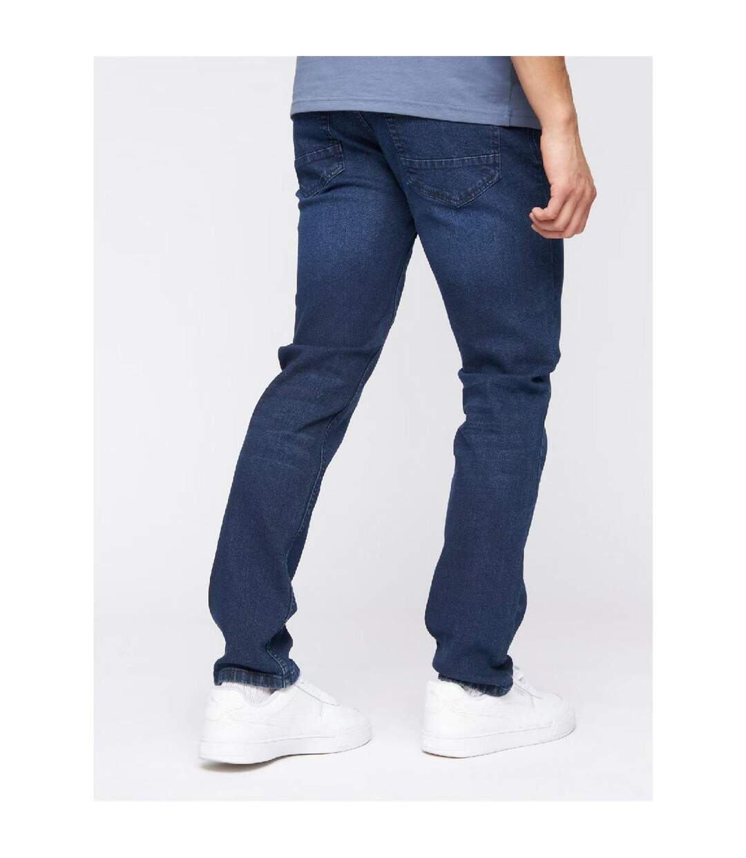 Mens Malcolm Slim Jeans Dark Wash Crosshatch-2