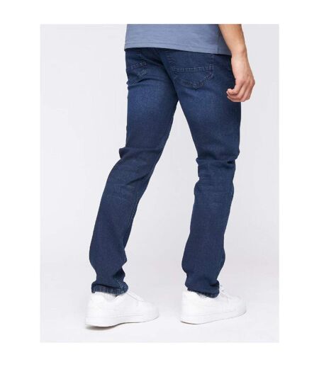 Mens Malcolm Slim Jeans Dark Wash Crosshatch
