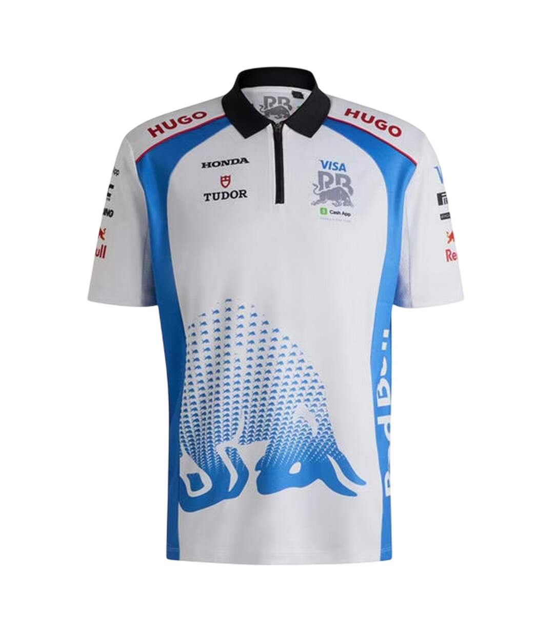 Mens Vcarb Red Bull Polyester Polo Shirt White Hugo-2