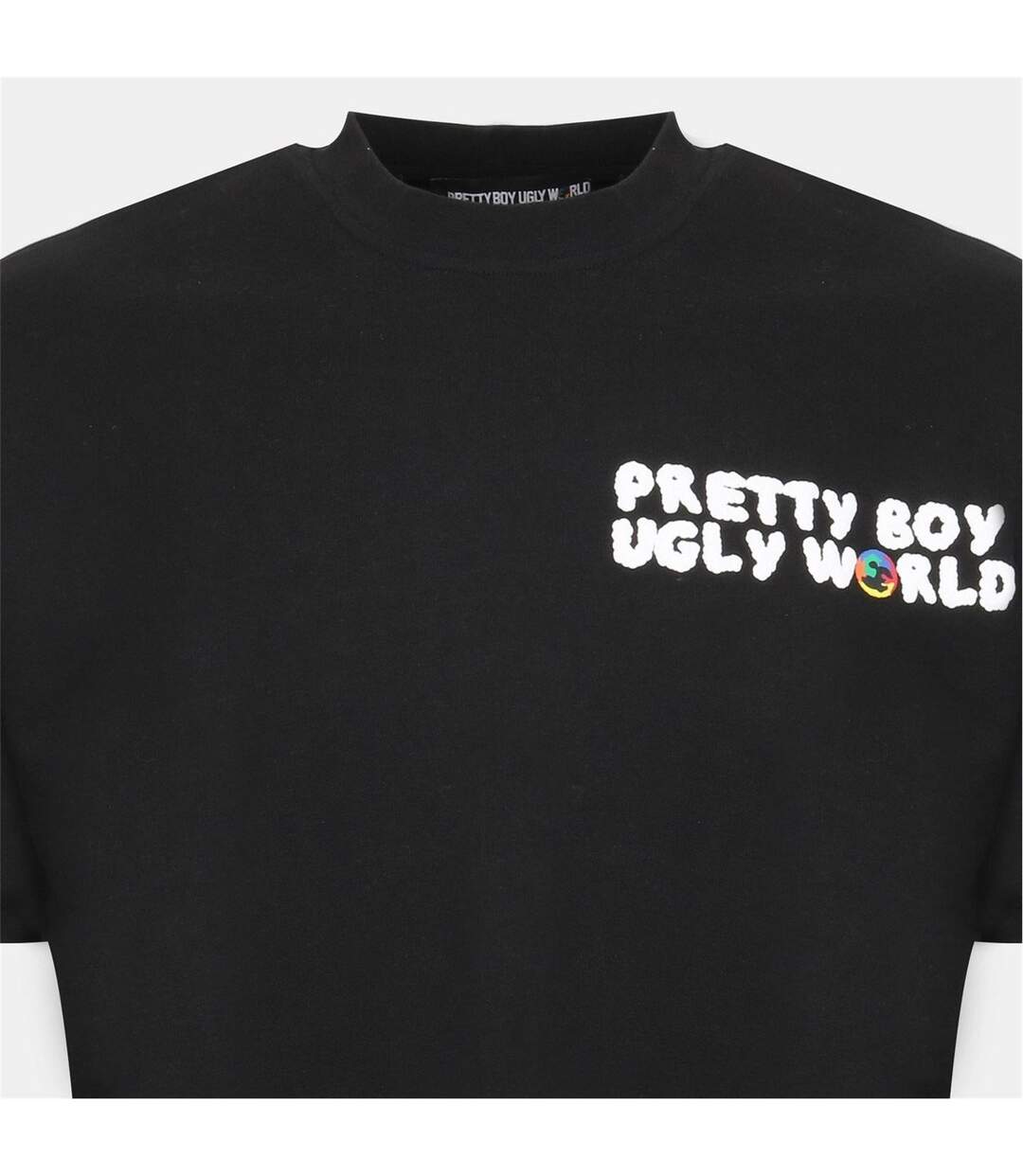 T-shirt Homme Noir Pretty Boy Ugly World-4