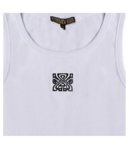 Débardeur Motif/style Logo Brodé Femme Blanc Biba