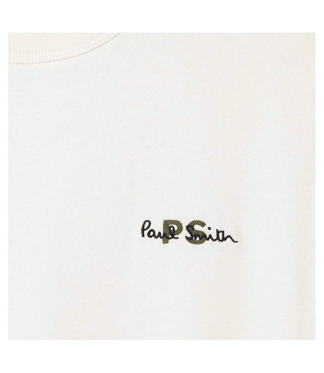 Unisex Adult Embroidered Logo Premium Cotton T-shirt White Paul Smith-2