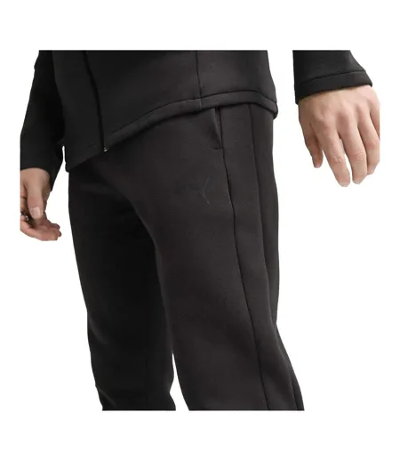 Mens Evostripe Core Fleece Tapered Joggers  Black Puma