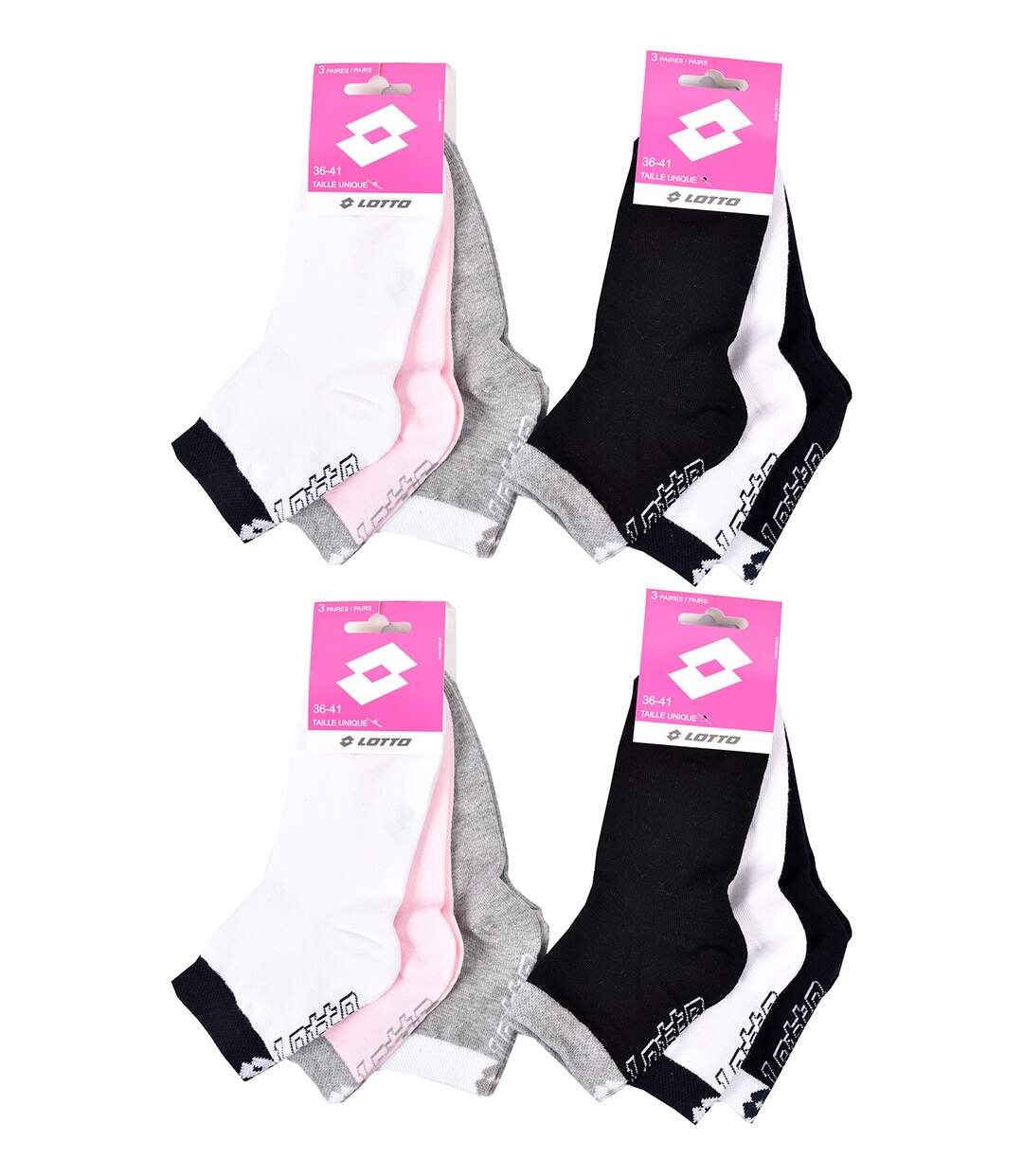 Chaussettes Femme LOTTO Pack de 12 paires QUARTER 2114-3