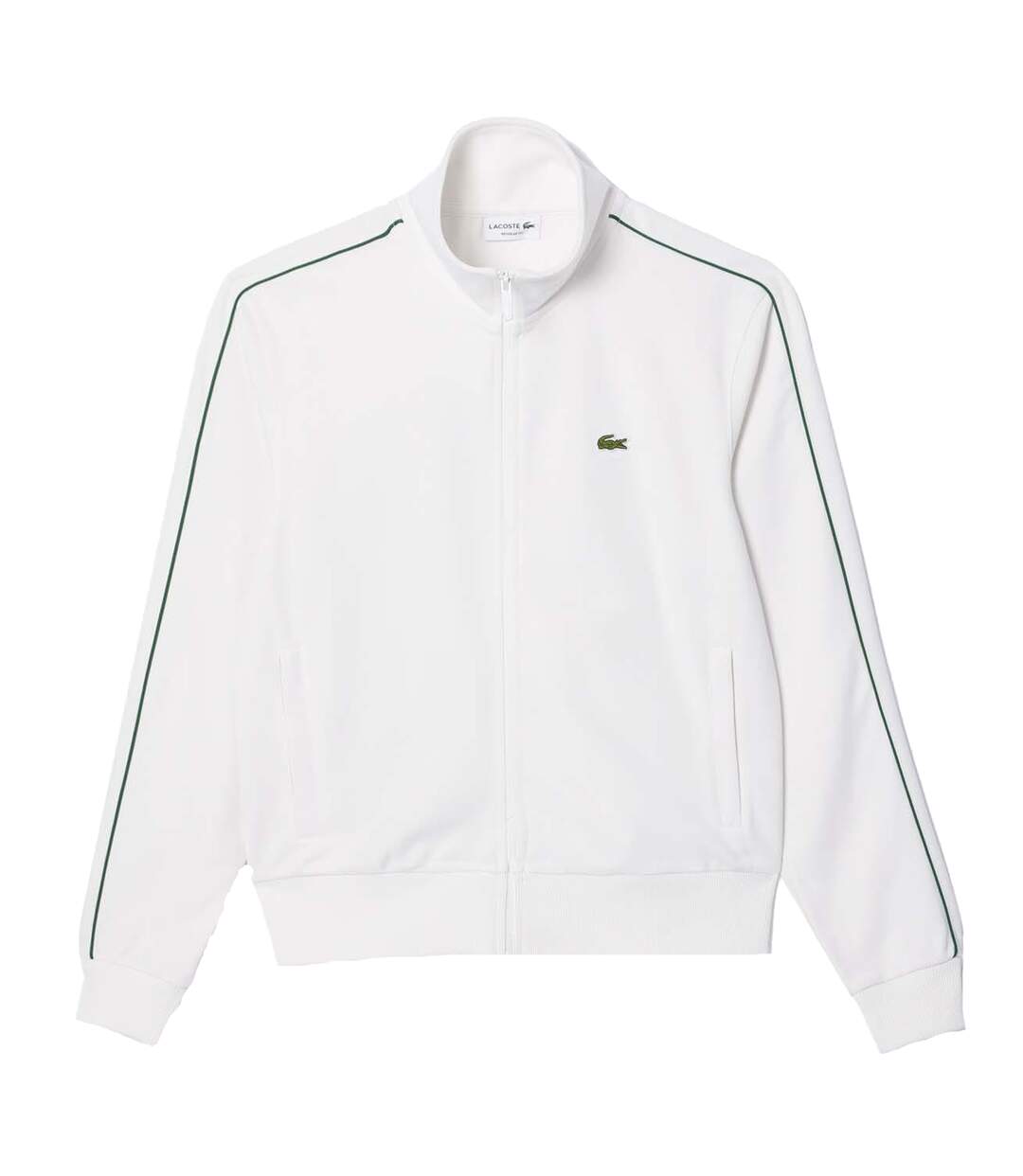 Mens Paris Pique Track Jacket Cream Lacoste-1