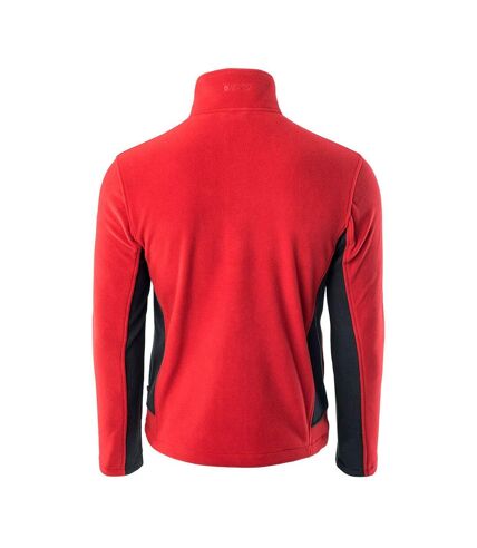 Hi-Tec Mens Kasim Fleece Jacket (Dark Red/Anthracite)