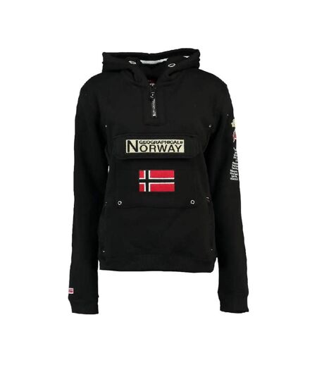 Sweat à capuche Noir Femme Geographical Norway Gymclass - S