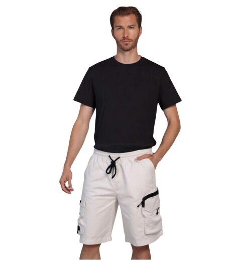 Bermuda de détente homme - Multi-poches - Couleur beige
