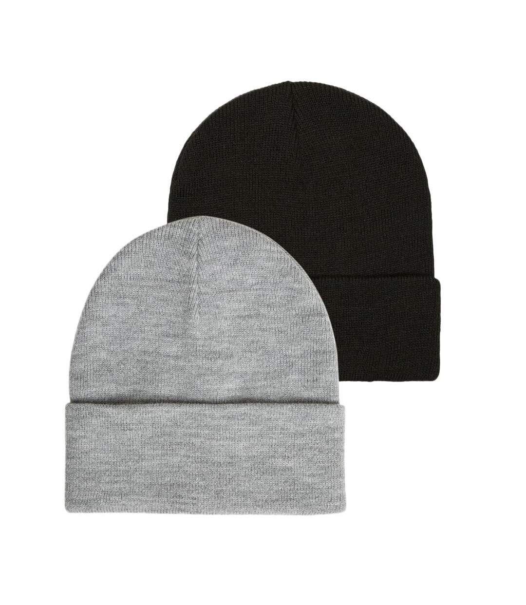 X2 Bonnets Noir/Gris Femme Vero Moda Maran - Taille unique