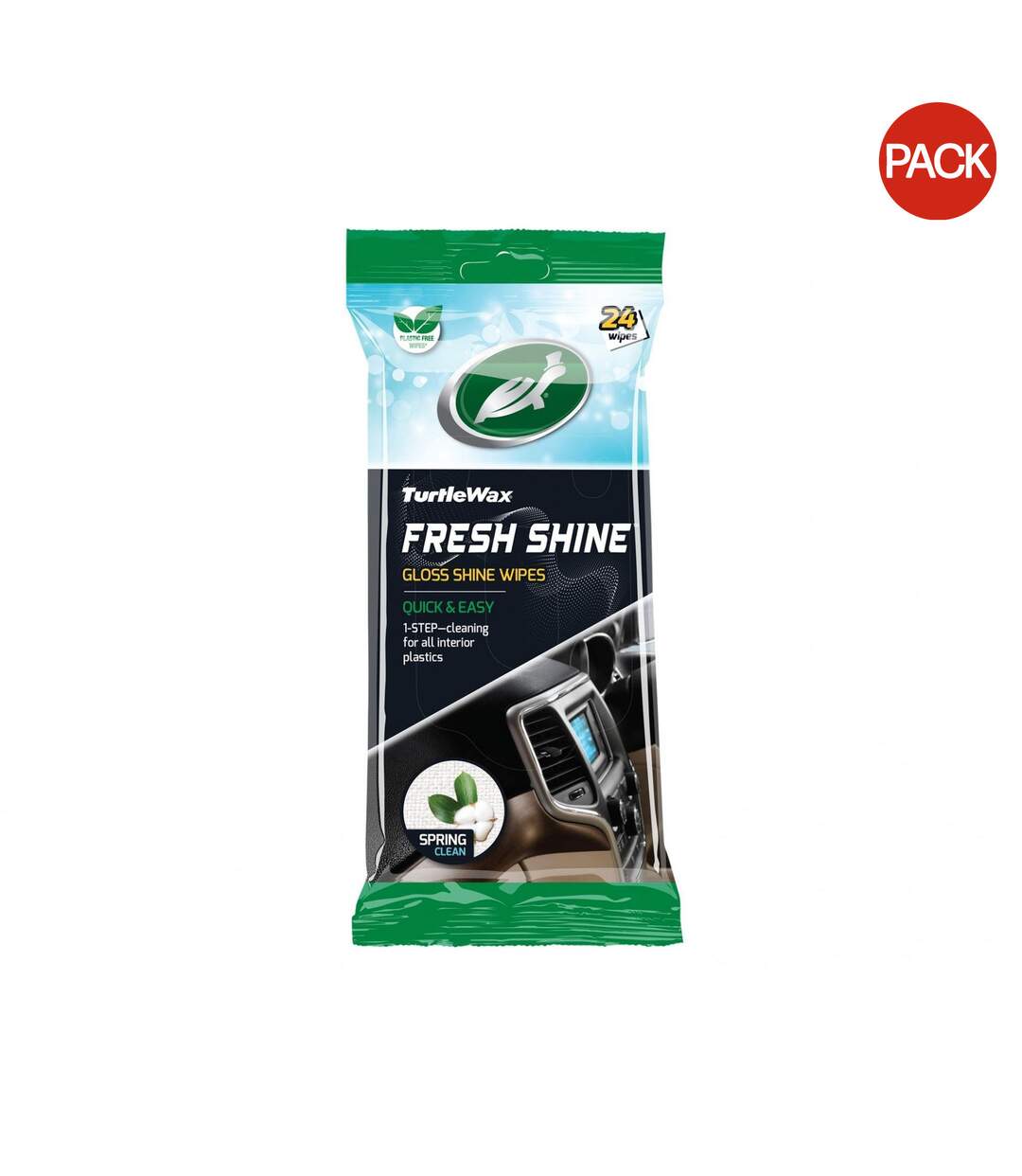 Pack of 2 Turtle wax fresh shine gloss wipes, spring fresh 4 one size multi colour TWX-1