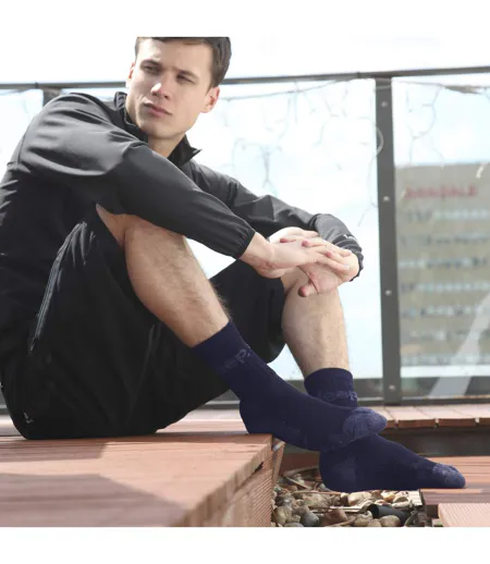 Jeep - 12 paires de chaussettes de randonnée en coton rembourré pour hommes
