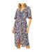 Robe Portefeuille Motif/style Imprimé Zèbre Femme Bleu Marine Yumi-4