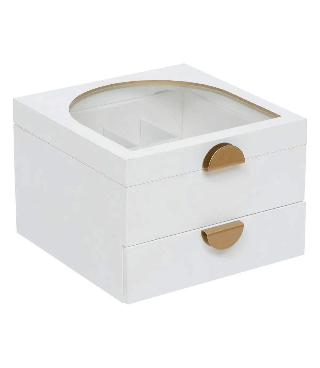 Boîte à Bijoux 2 Tiroirs Wild Romance 20cm Blanc-1