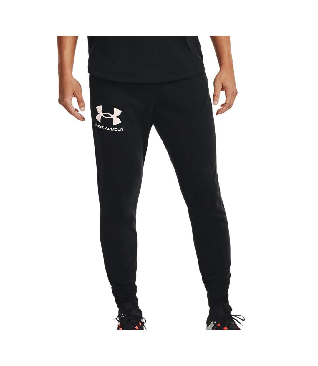 Pantalon Noir Homme Under Armour Rival Terry Jogger - L-1