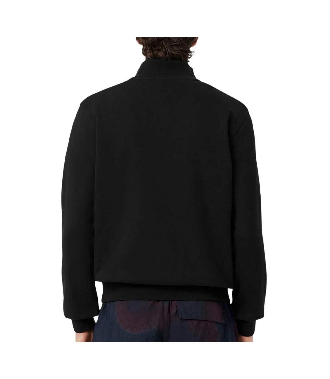Sweat noir homme lacoste montant-2