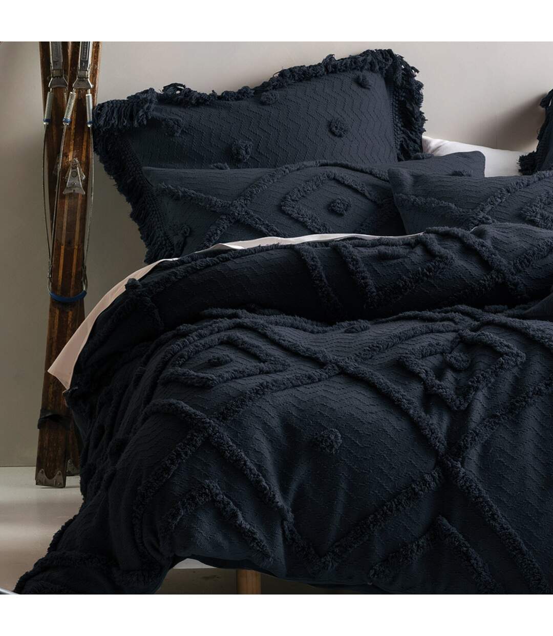 Adalyn aztec duvet cover set indigo blue Linen House-2