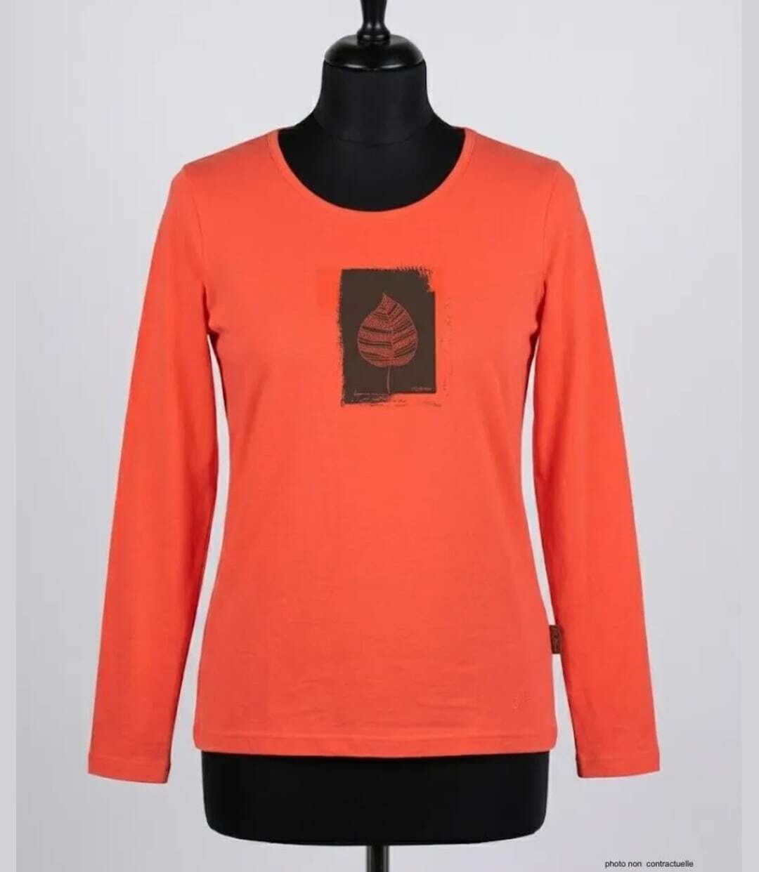 Mayflower NIKKI1 : Tee-shirt manches longues orange en coton au style vitaminé-3