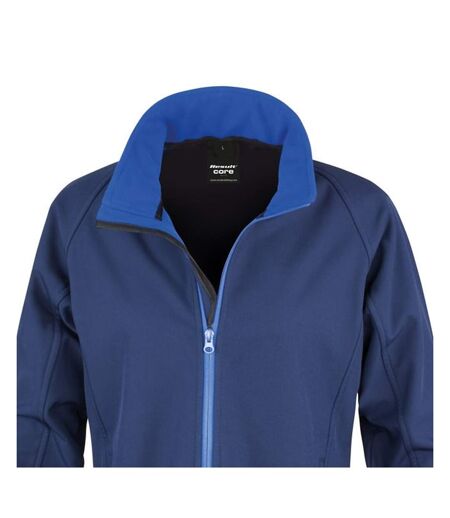 Womens/ladies Printable Soft Shell Jacket Navy Royal Blue Result Core