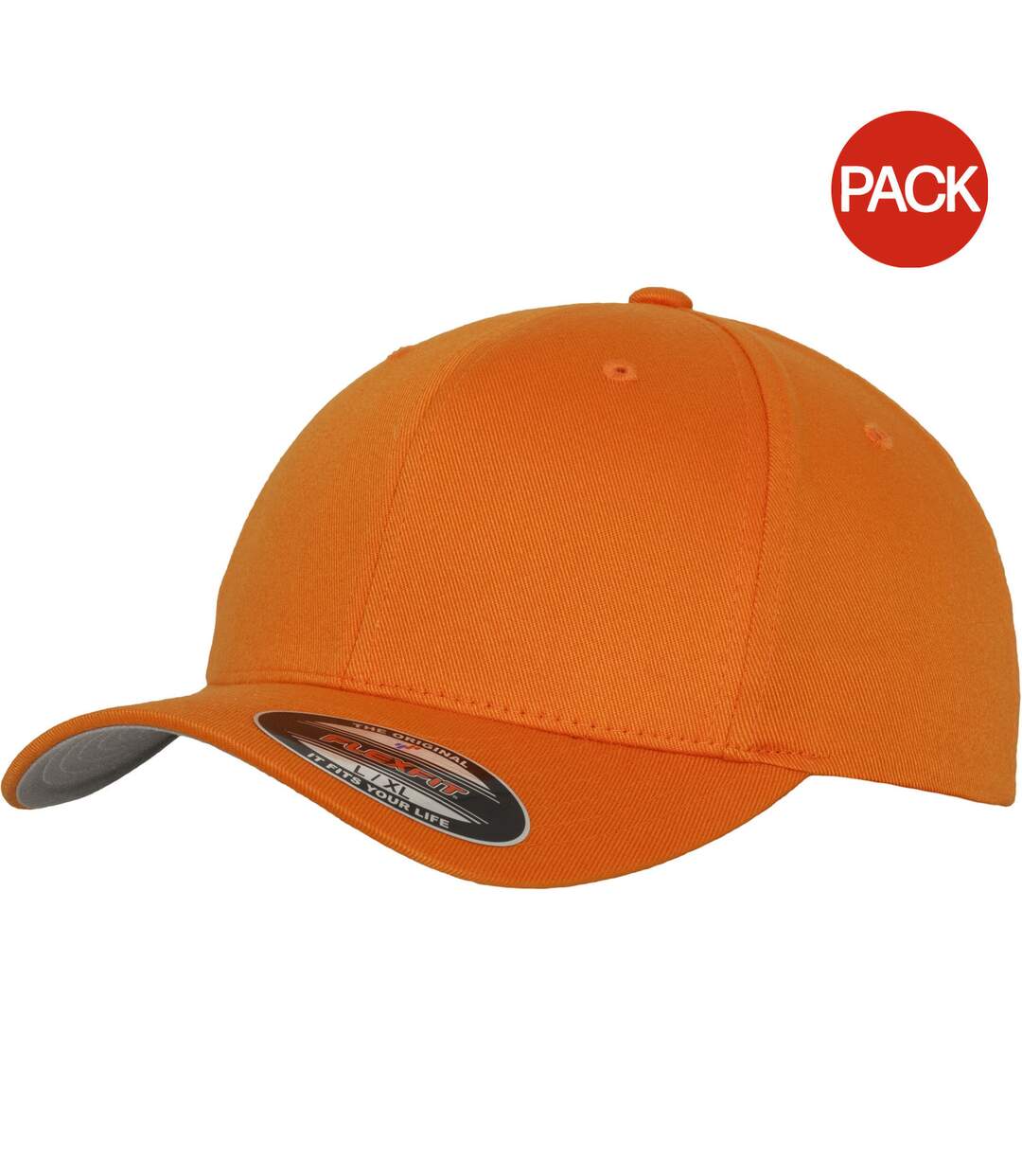 Lot de 2  casquettes de baseball homme orange Yupoong-1