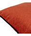 Torto velvet rectangular cushion cover 30cm x 60cm brick red/teal Paoletti