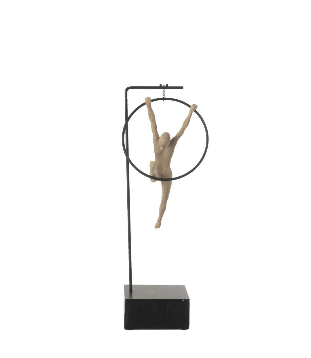 Gymnaste Cerceau sur Socle Beta 48cm Beige & Noir-4