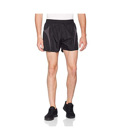 Spiro Mens Sports Micro-Lite Running Shorts (Black/Grey) - UTRW1477