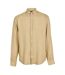 Mens Liam Linen Blend Long-sleeved Shirt Beige Boss-2