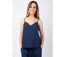 Top court été tendance LORINE uni bleu marine Coton Du Monde-2