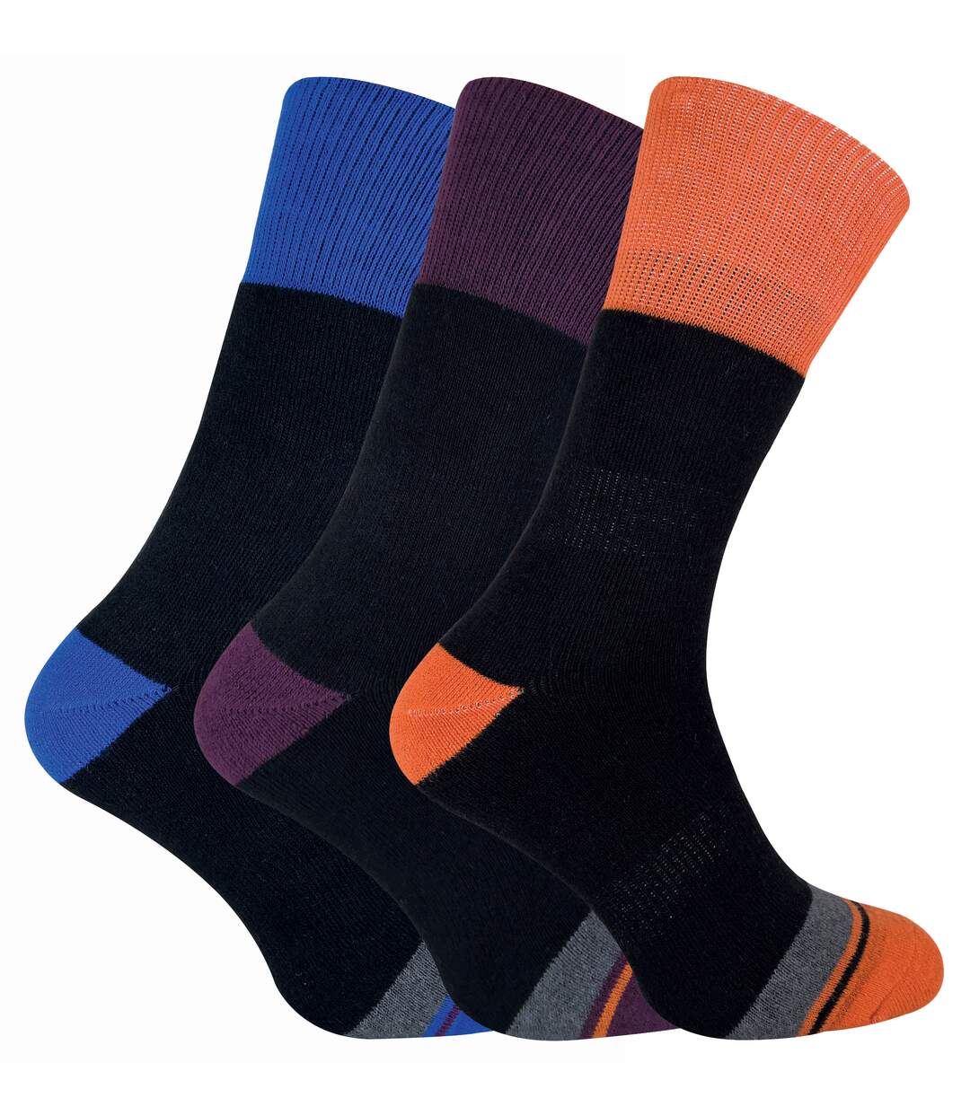 3 Pk Cushioned Liner Anti Blister Hiking Socks