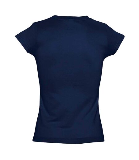 SOLs Womens/Ladies Moon V Neck Short Sleeve T-Shirt (French Navy) - UTPC294