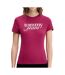 T-shirt rose/blanc femme tommy hilfiger essential - l-1