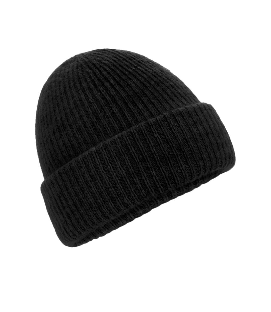 Cosy ribbed marl beanie black Beechfield-1