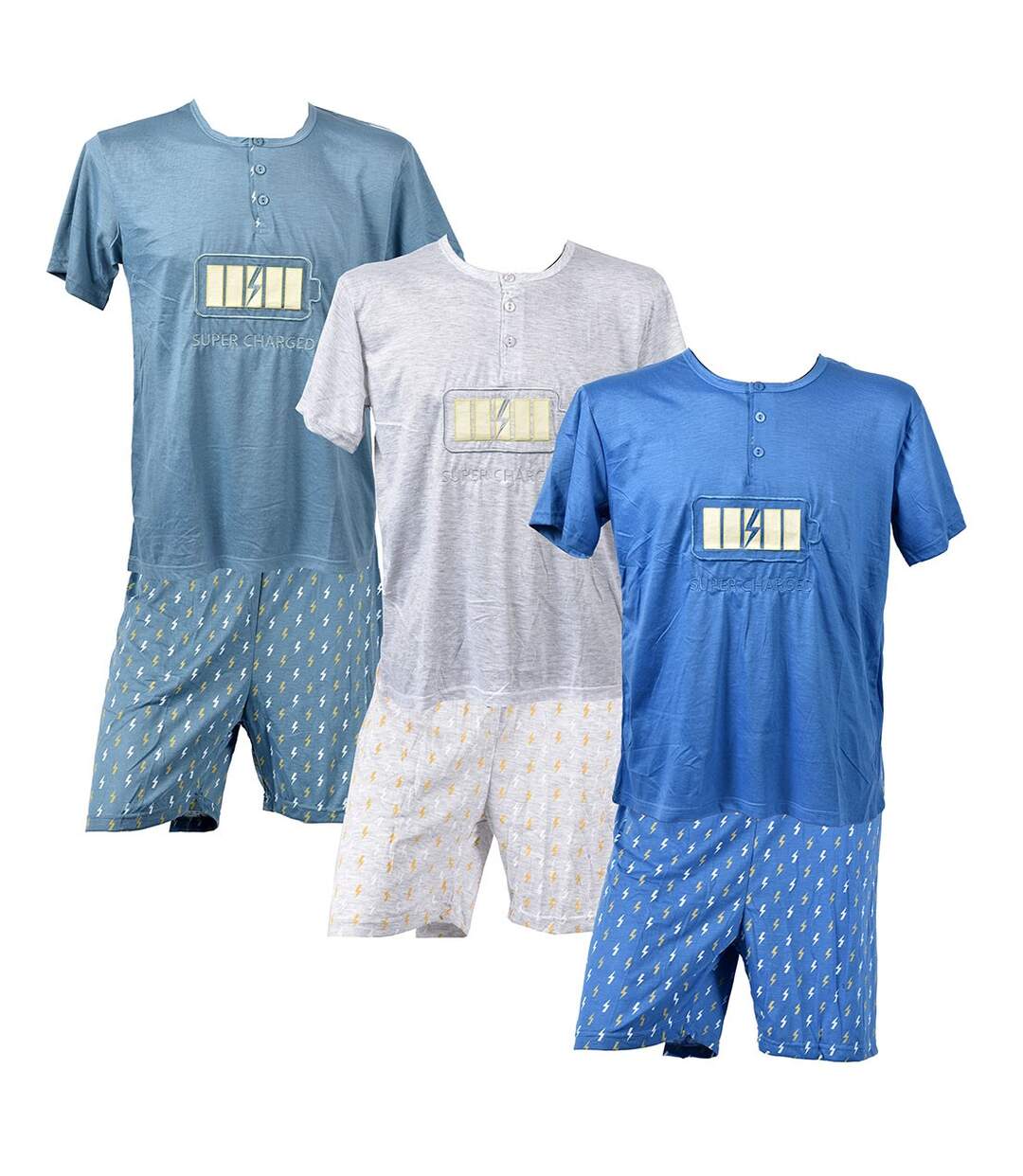 Pyjama Court Homme SARA HOMEWEAR 507 Gris-4