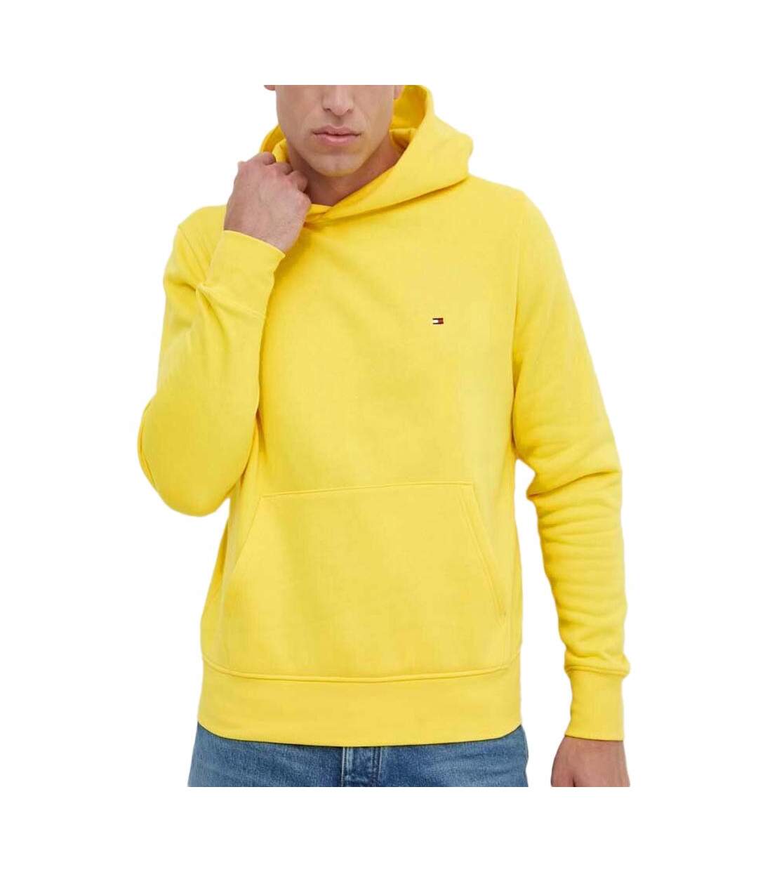 Sweat à capuche Jaune Homme Tommy Hilfiger Flag Logo - XS