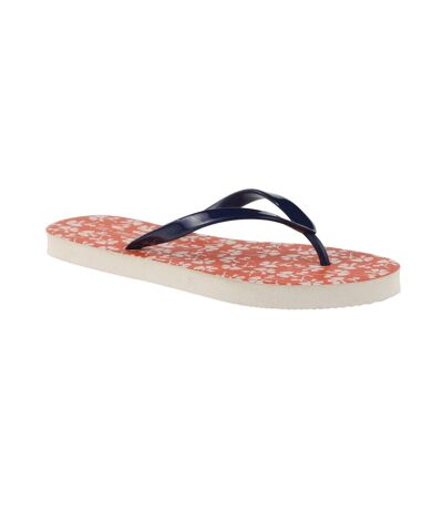 Womens/ladies Orla Kiely Parsley Flip Flops Satsuma White Regatta