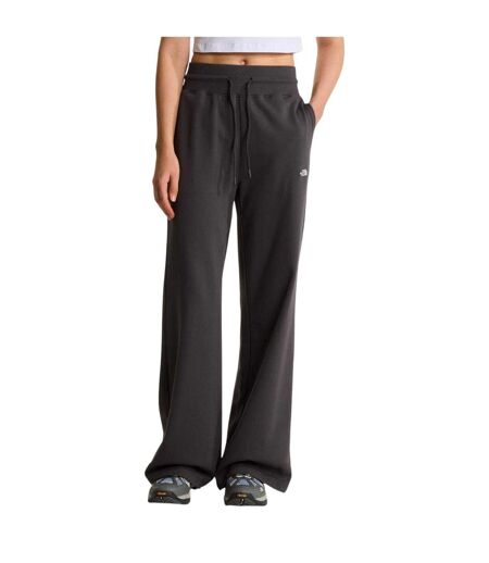 Womens/ladies Essential Fleece Wide Leg Jogging Bottoms Anthracite Grey The North Face