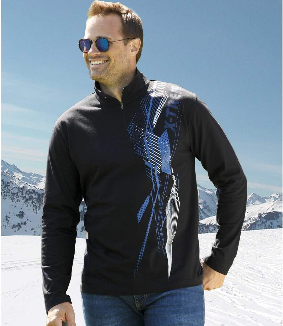 2er-Pack wärmende Langarmshirts mit RV-Kragen Atlas For Men
