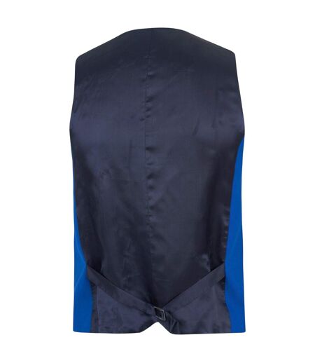 Mens Wool Blend Slim Waistcoat Bright Blue Without Prejudice