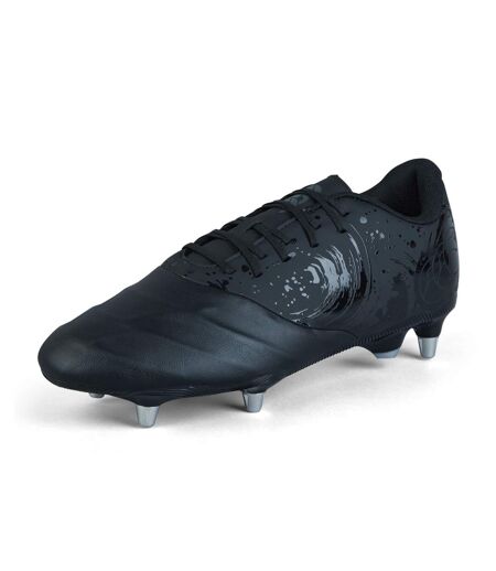 Mens Phoenix Genesis Team Rugby Boots Black Silver Canterbury