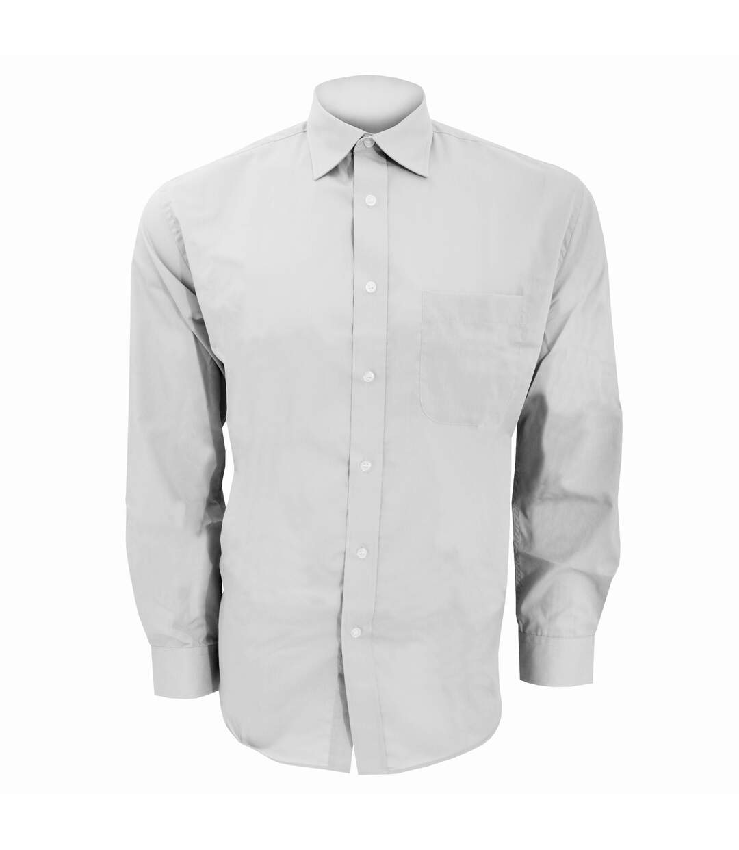 Mens long sleeve business shirt white Kustom Kit