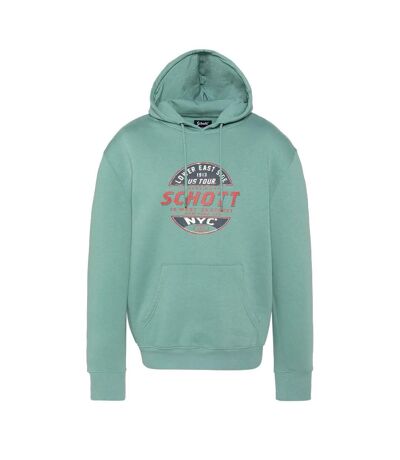 Sweat à capuche bleu homme schott swhustour - l