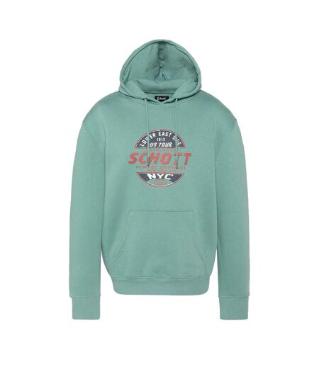 Sweat à capuche bleu homme schott swhustour - l