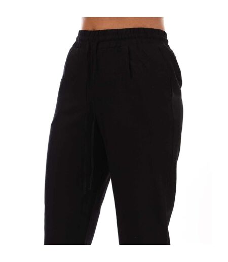 Womens/ladies Jesmilo Linen Blend Trousers Black Vero Moda