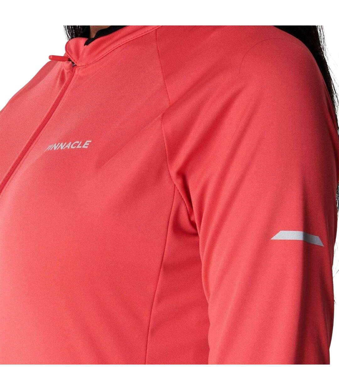 Womens/ladies Logo Long-sleeved Cycling Jersey Coral Pinnacle-4