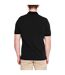 Mens Cotton Short-sleeved Polo Shirt Black Farah-4