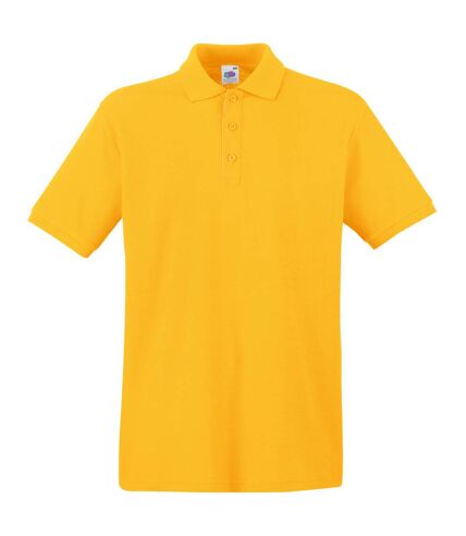 Fruit Of The Loom Premium Mens Short Sleeve Polo Shirt (Sunflower) - UTBC1381