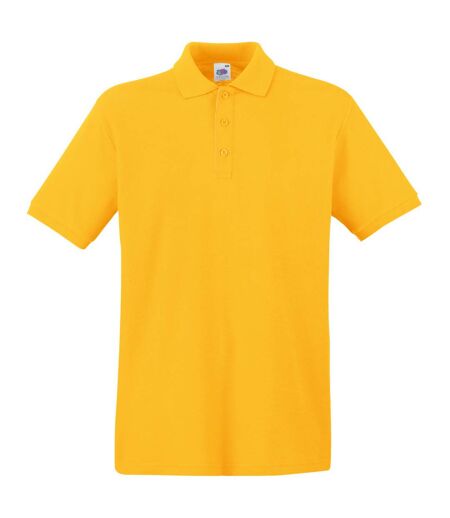 Fruit Of The Loom Premium Mens Short Sleeve Polo Shirt (Sunflower) - UTBC1381