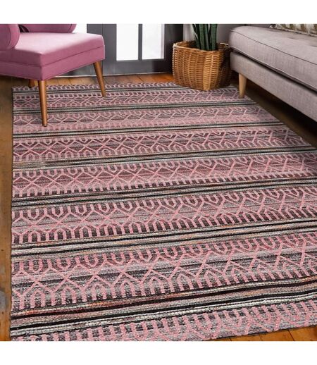 Tapis salon et chambre fait à la main motif ethnique VORELA